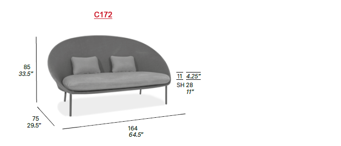 Dimensions -  Sofa
