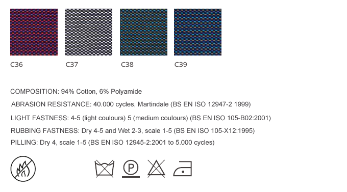 Category C - Fire Retardant Fabric: C36-C39