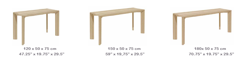Dimensions - T488 Series, Rectangular Tables