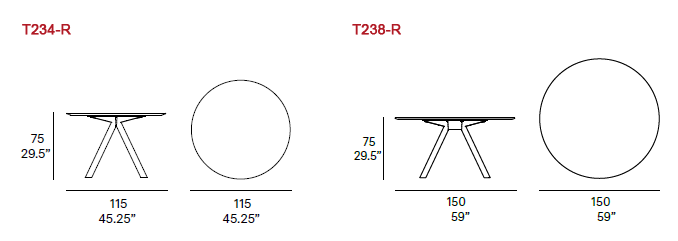 Dimensions – Round Tables